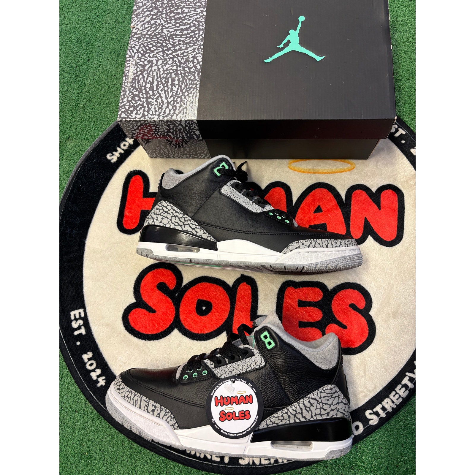 Jordan 3 ‘Green Glow’|Size 10m